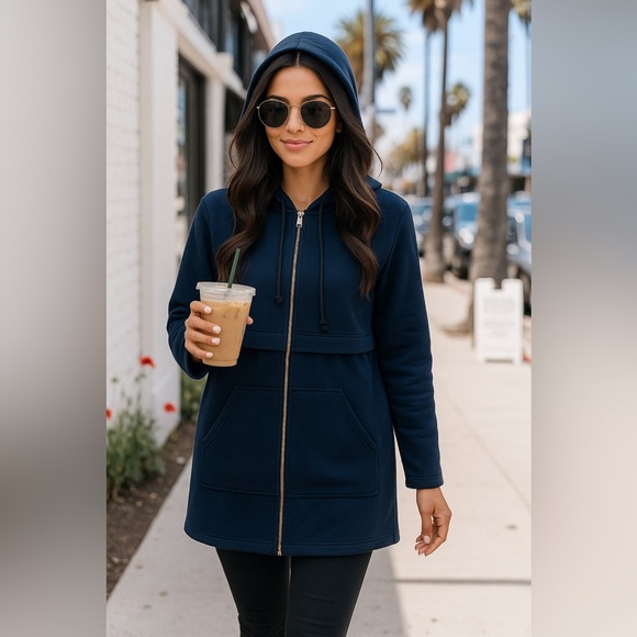 || Lime & Vine || Navy • Brooklyn Hoodie • One Size - Picture 9 of 9